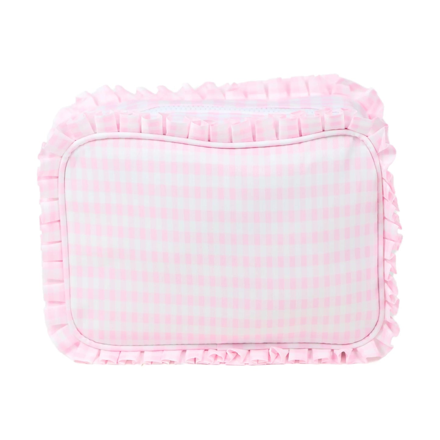 Nylon Everything Bag - Light Pink Gingham (Ruffle)