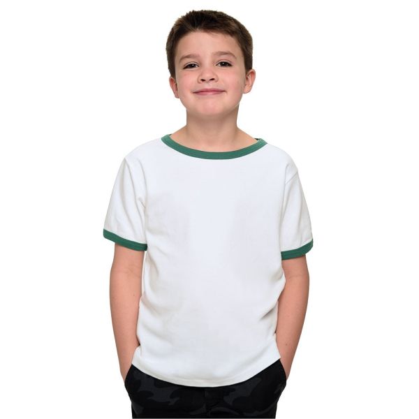 Short Sleeve Ringer Shirt - White/Royal Blue (4T)