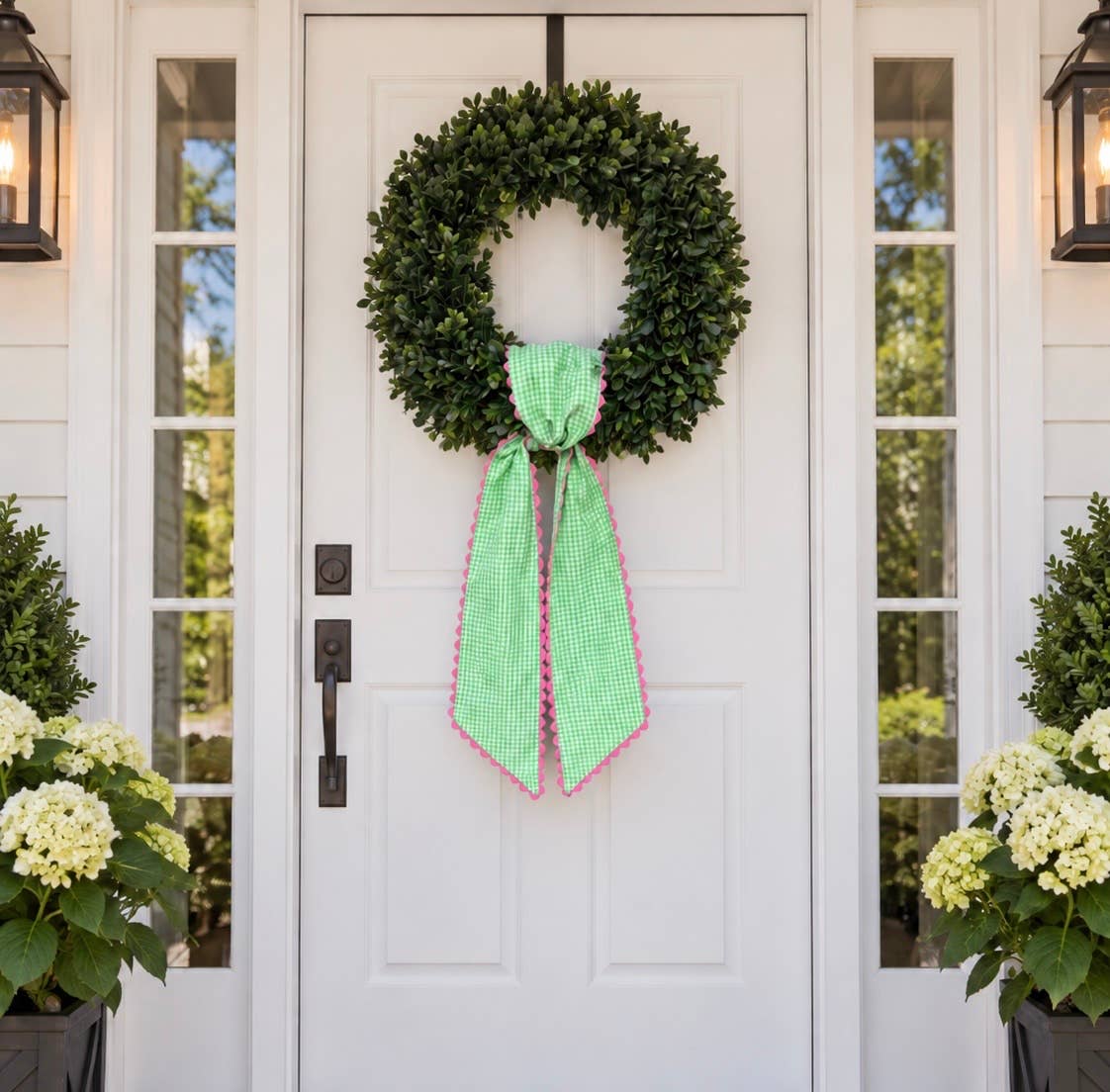 Custom Gingham Sashes with Trim