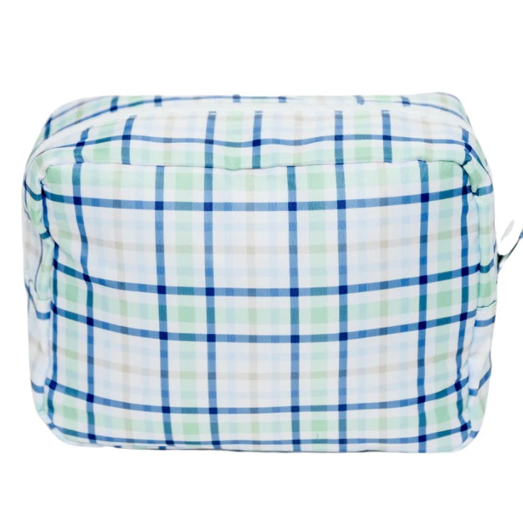 Nylon Everything Bag - Navy & Green Plaid