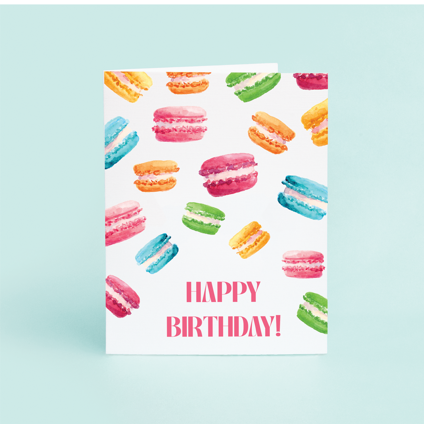 Birthday Macaron Shower Single Card