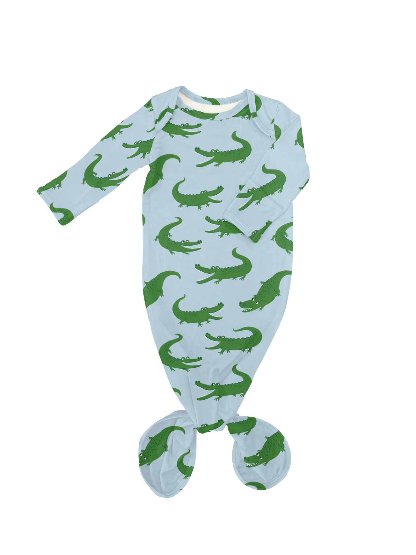 Blue Alligators - Knotted Gown