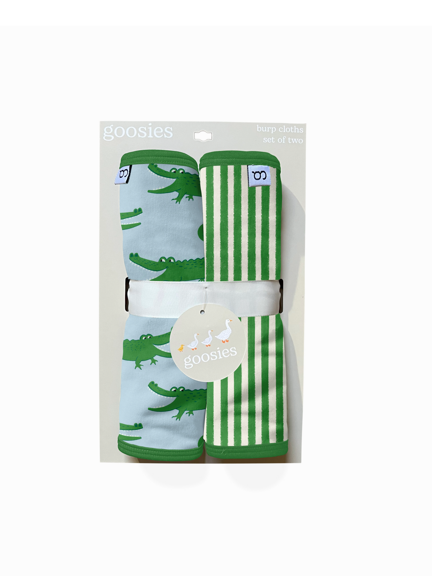 Burp Cloth Set - Blue Alligators