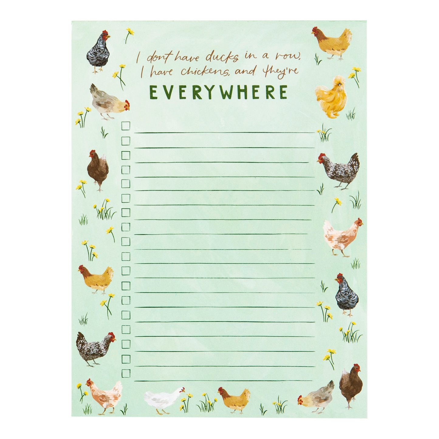 Chicken Meadows To Do Notepad