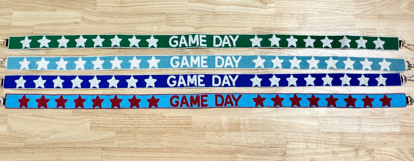 Beaded Star Game Day Purse Strap