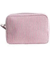 Seer Sucker Cosmetic Bag - Red