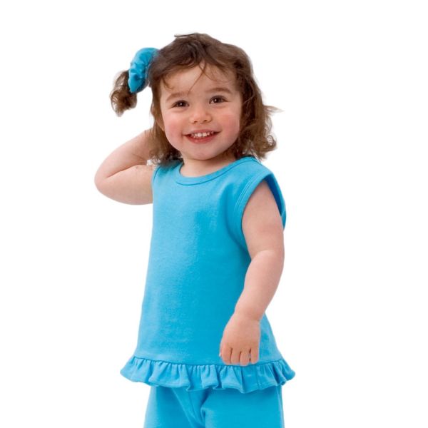 Girls Sleeveless Ruffle Shirt (4T)