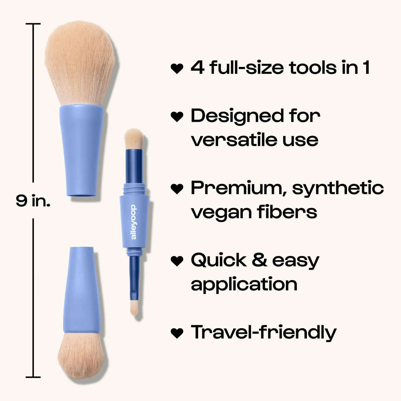 Alleyoop Overachiever 4-in-1 Makeup Brush