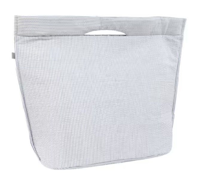 Mini Lizzie Lunch Tote - Gray Seer Sucker