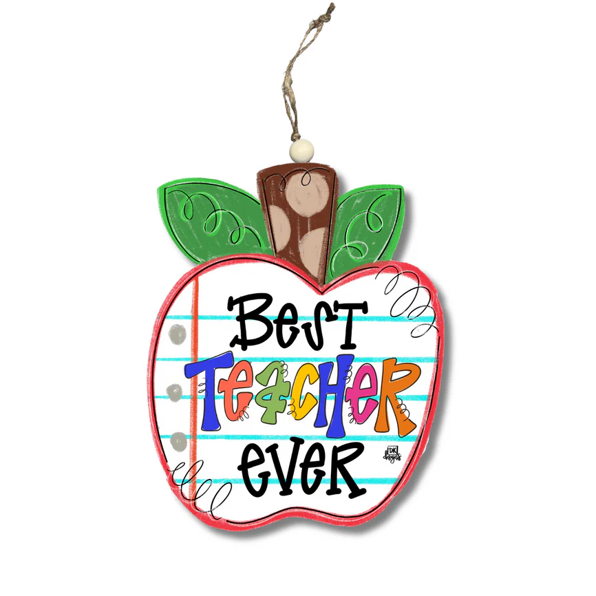 DK Teacher Apple Ornament