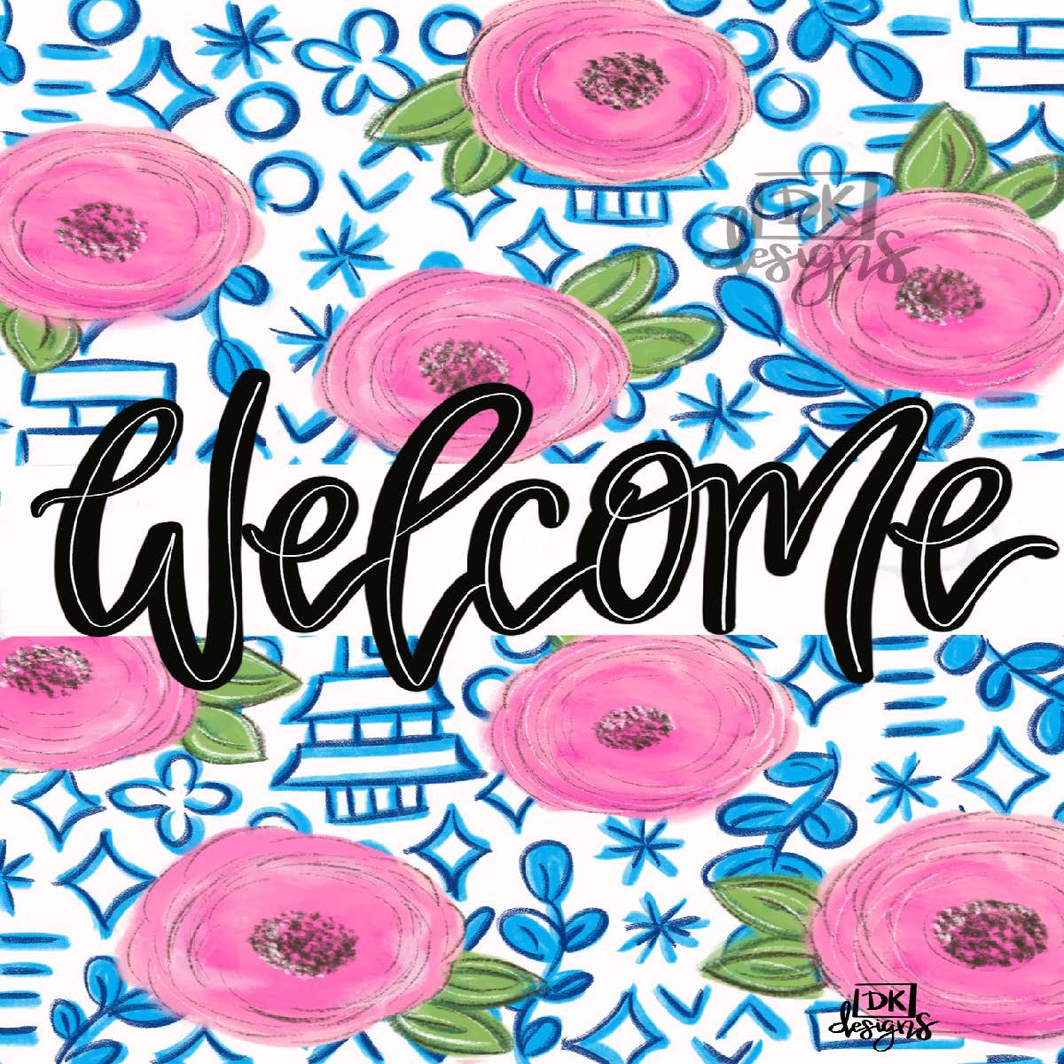 Chinoiserie Garden Glam Flag