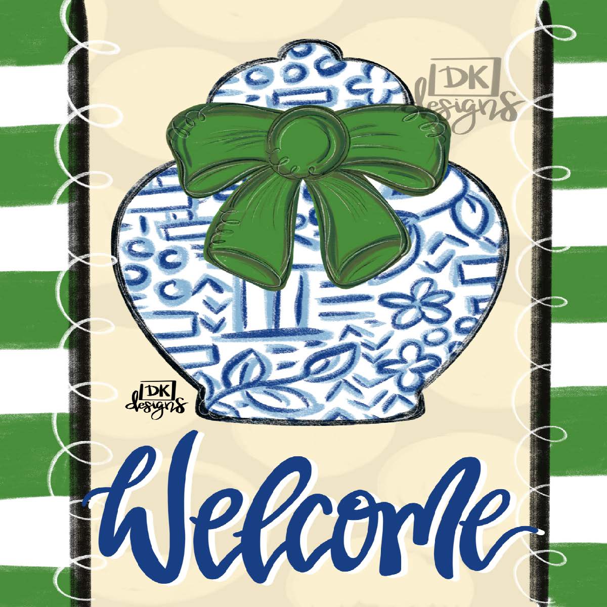 Ginger Jar Garden Glam Flag