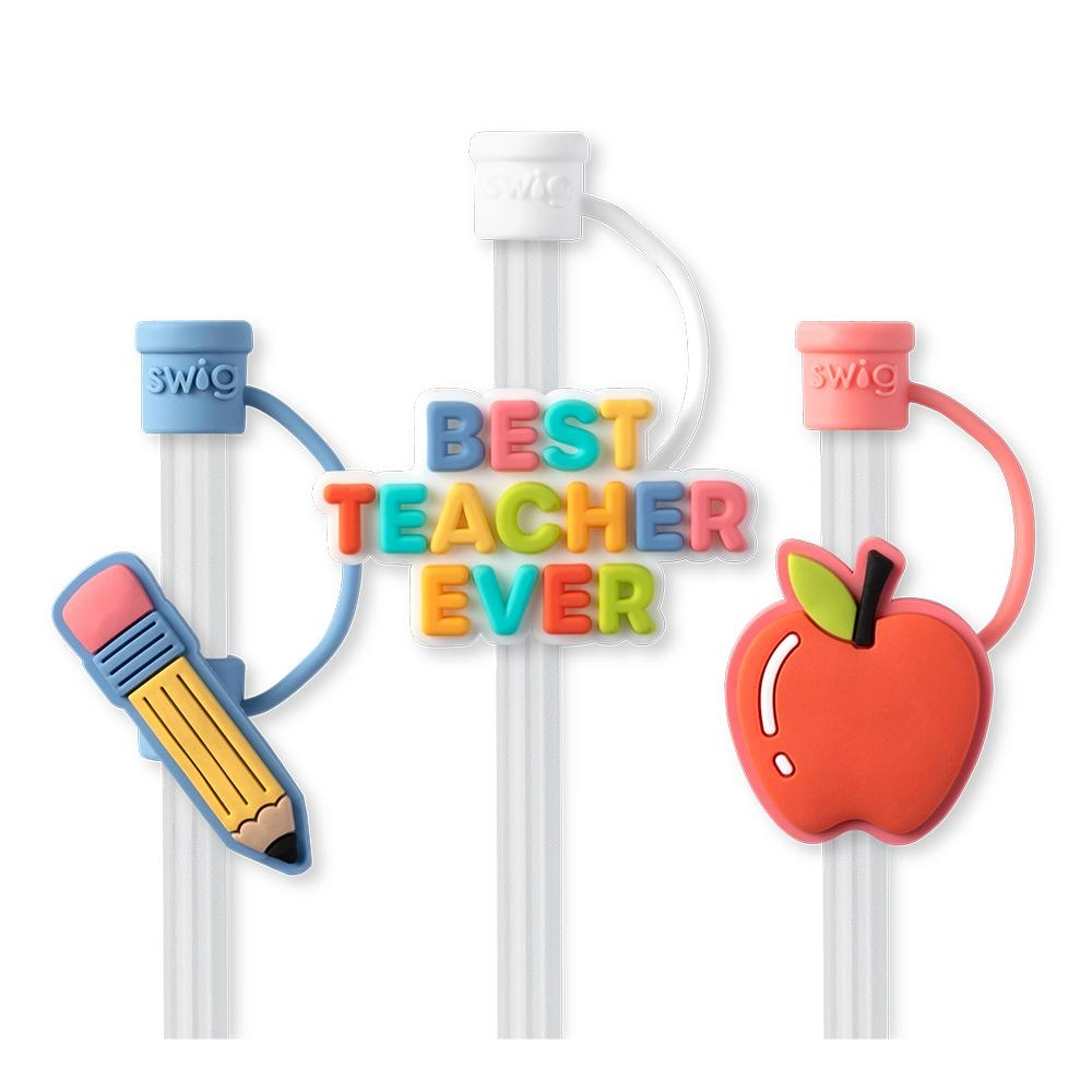 Teacher Life Straw Topper Set