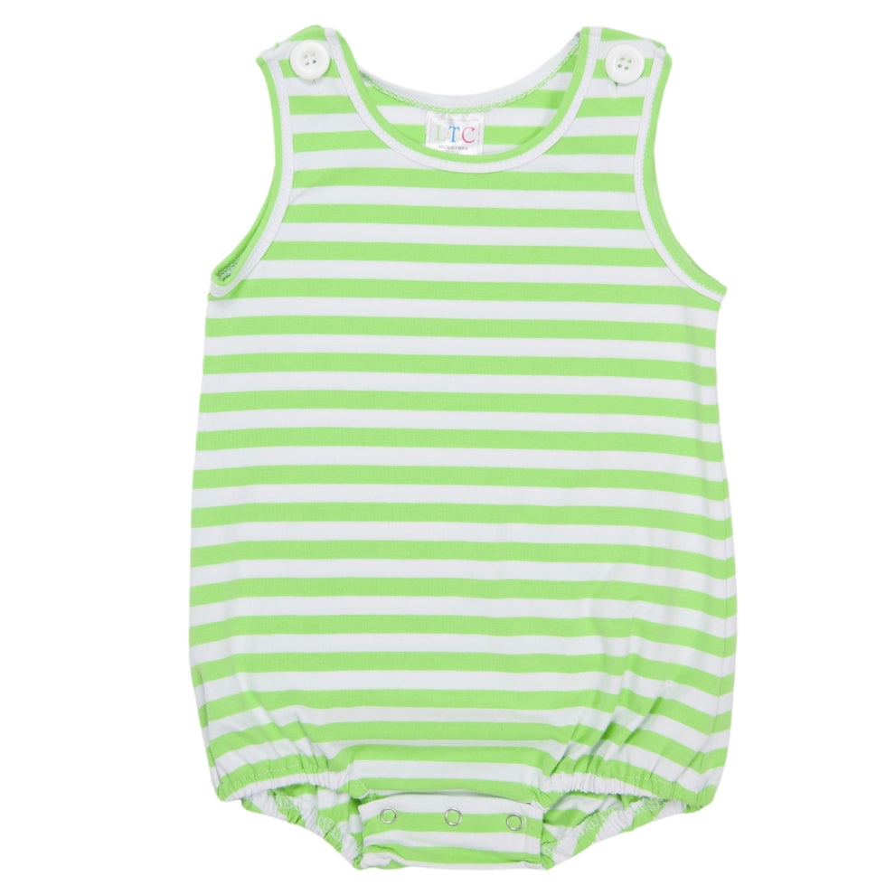 Unisex Knit Bubble - Green & White Stripe