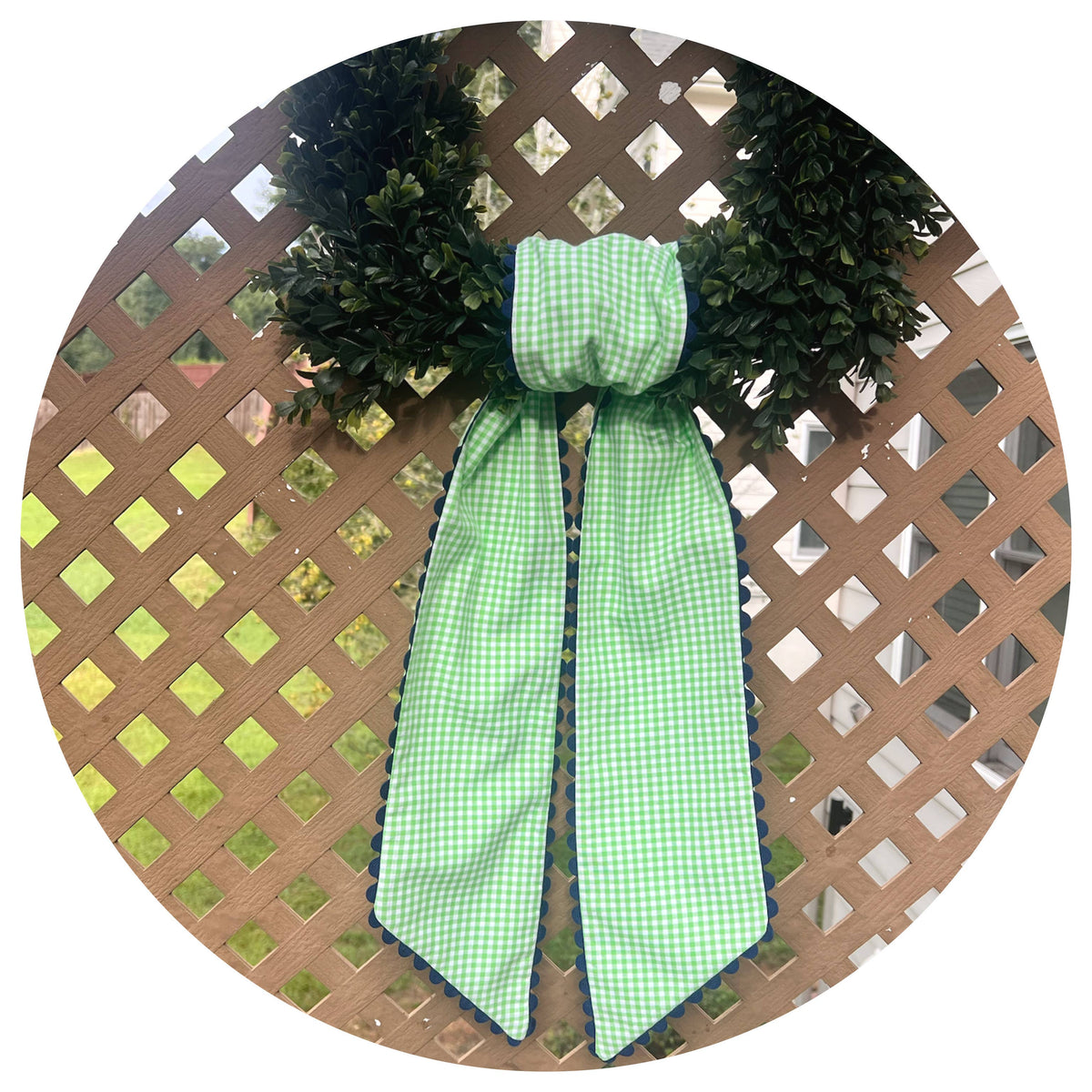 Custom Gingham Sashes with Trim