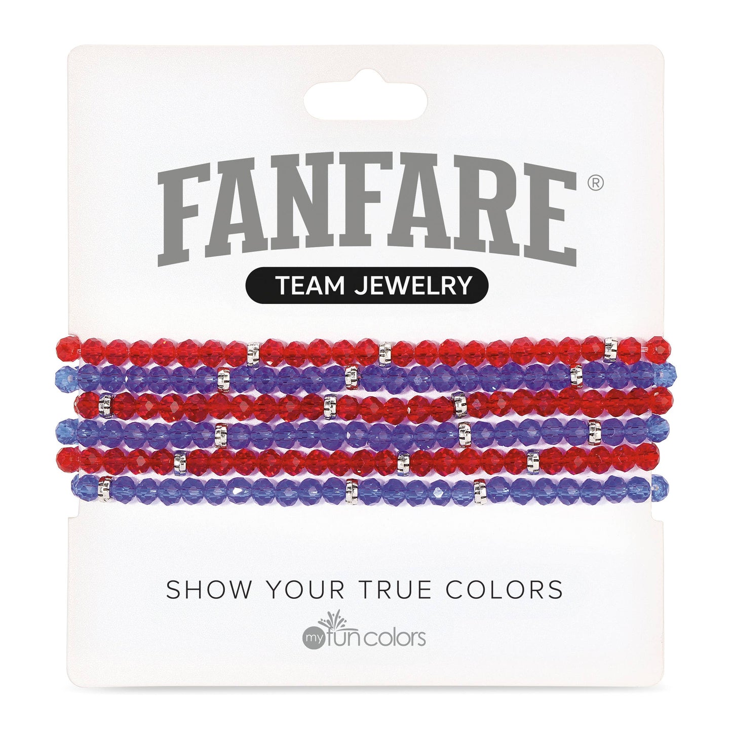 Fanfare Team Colors | Mini Crystal Stretch Bracelet 6pc Set