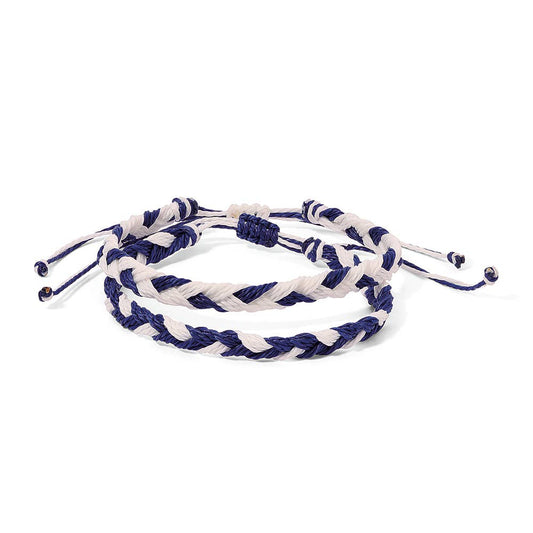 Team Colors | Fanfare Braided Bracelets, Set2 | Navy+White