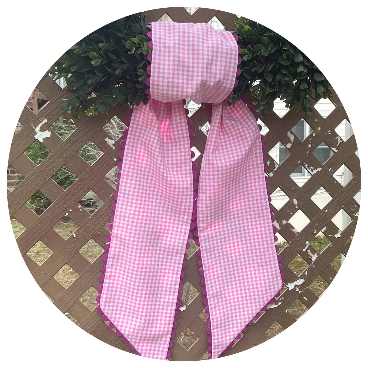 Custom Gingham Sashes with Trim