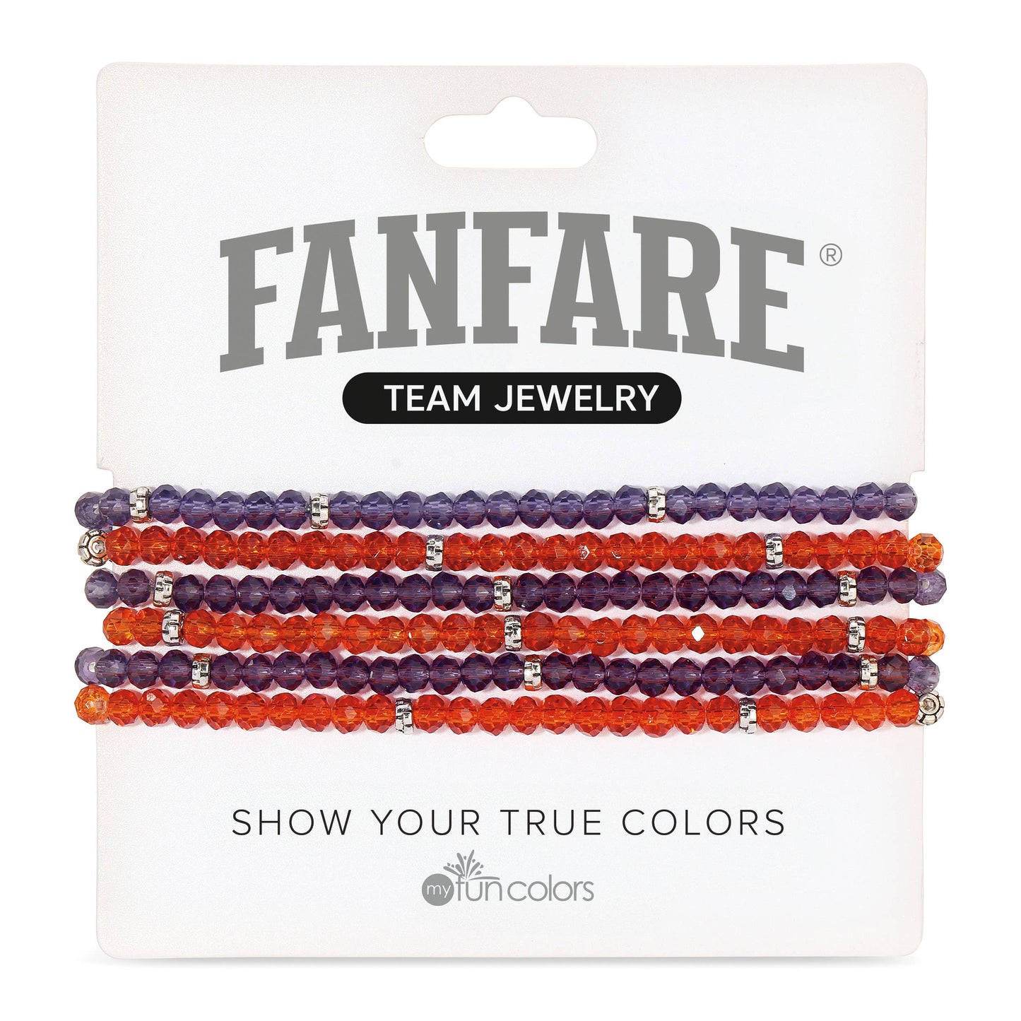 Fanfare Team Colors | Mini Crystal Stretch Bracelet 6pc Set