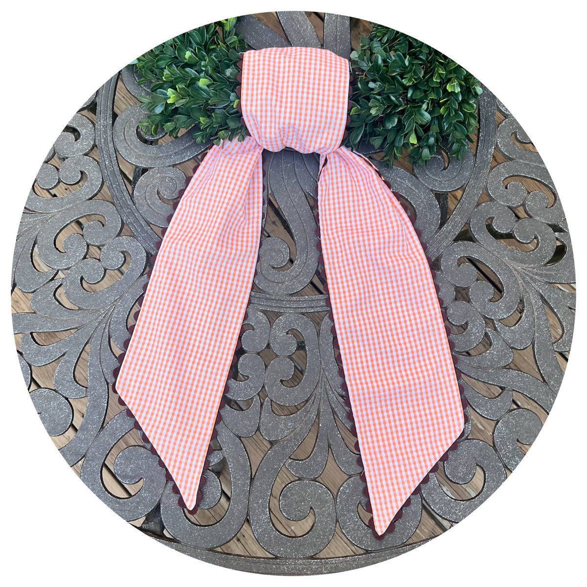 Custom Gingham Sashes with Trim