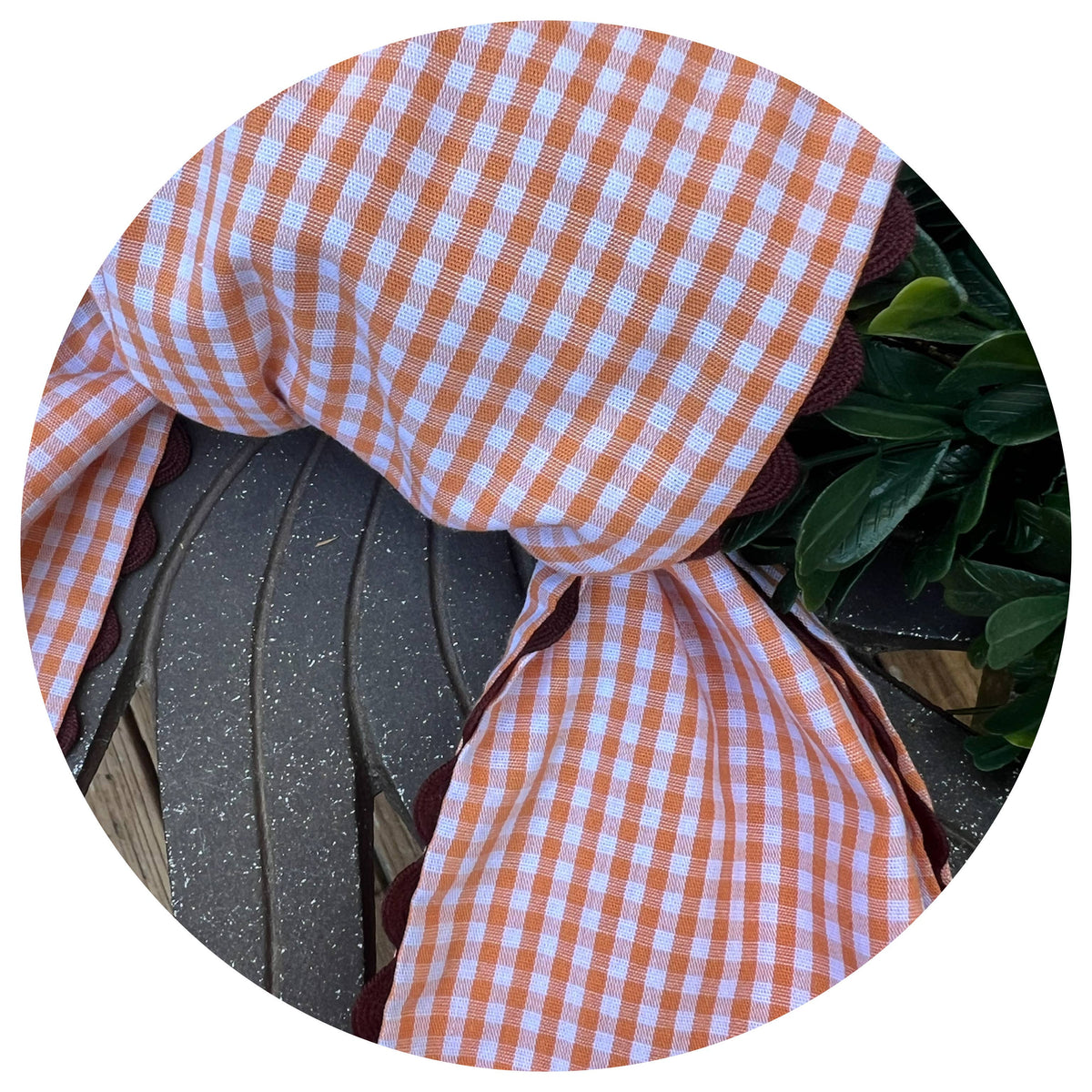 Custom Gingham Sashes with Trim
