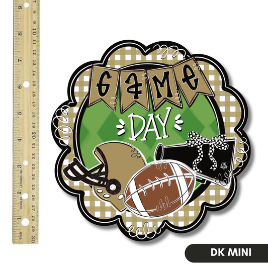 Black and Gold Game Day Scallop Mini