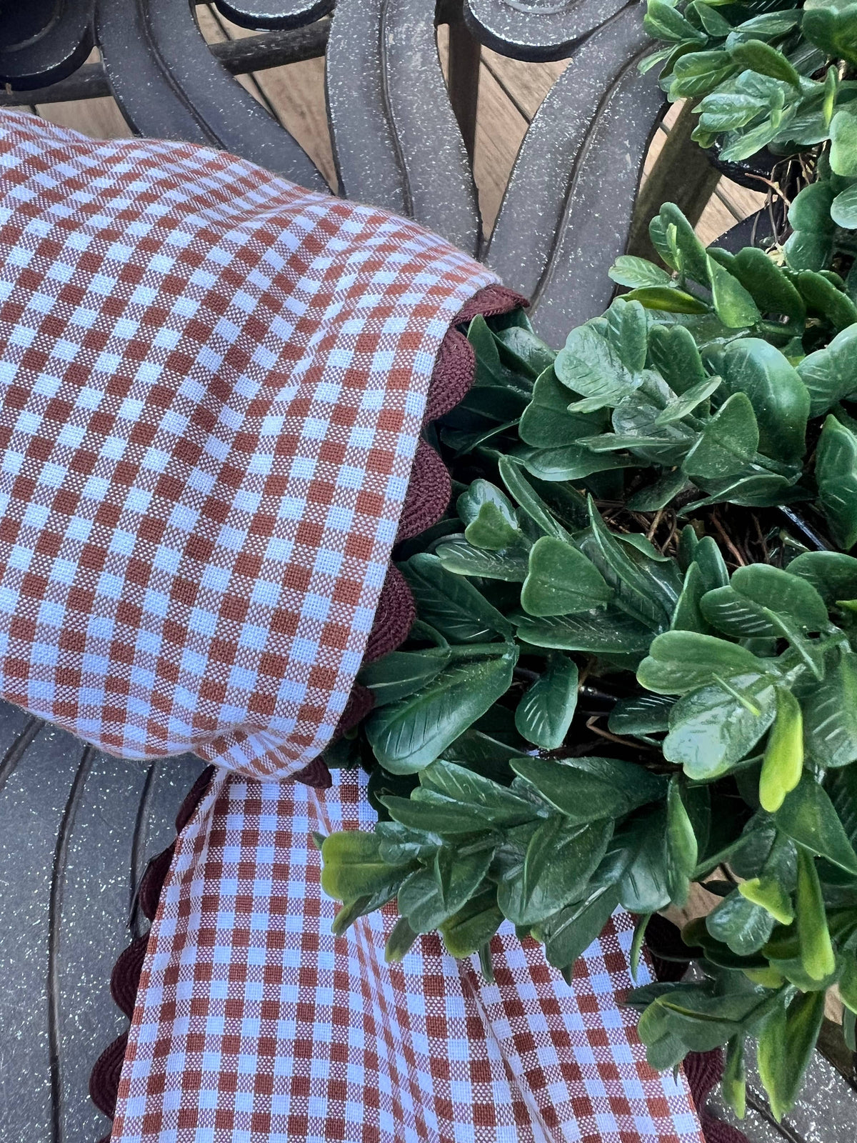 Custom Gingham Sashes with Trim