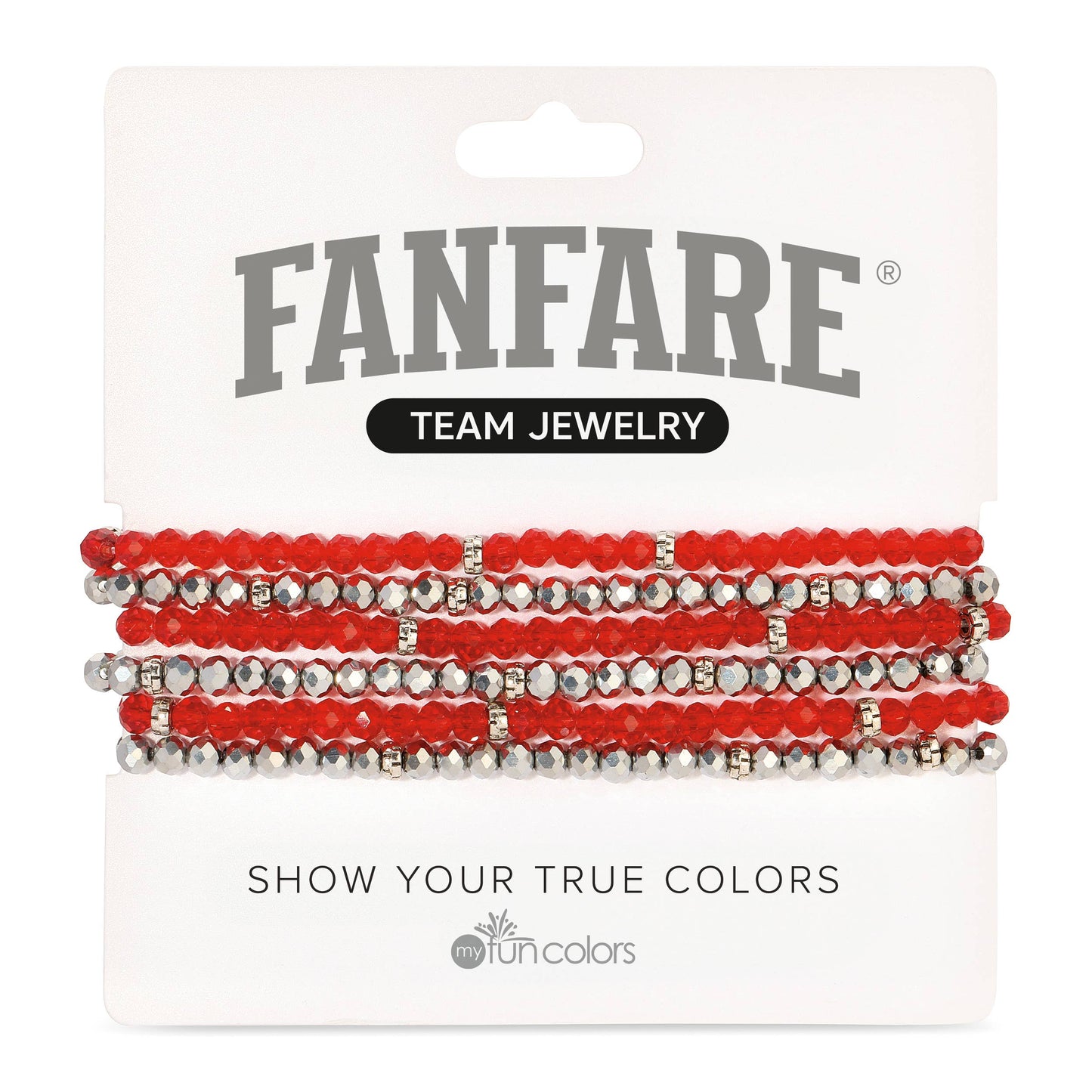 Fanfare Team Colors | Mini Crystal Stretch Bracelet 6pc Set