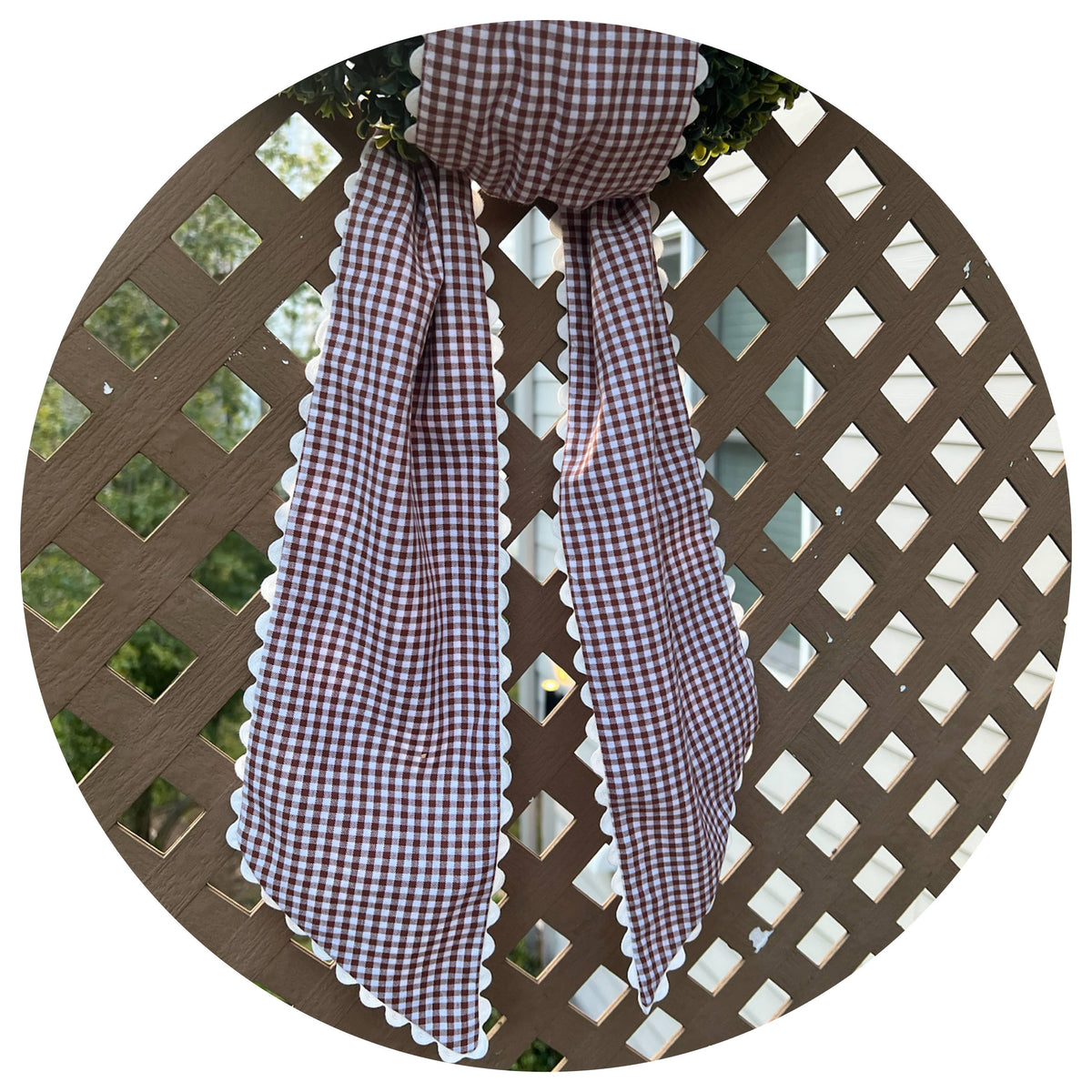 Custom Gingham Sashes with Trim