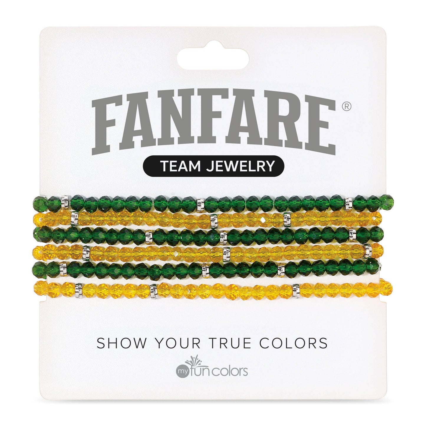 Fanfare Team Colors | Mini Crystal Stretch Bracelet 6pc Set