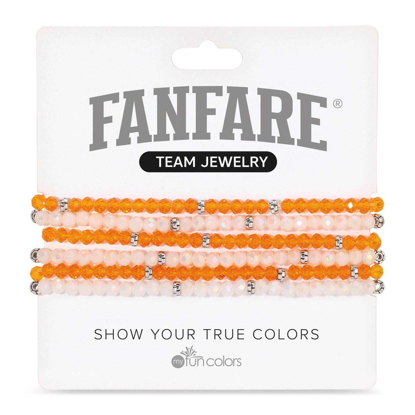 Fanfare Team Colors | Mini Crystal Stretch Bracelet 6pc Set