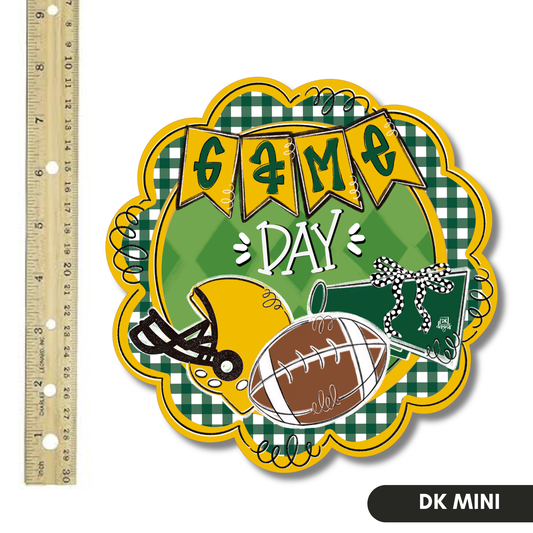 Green and Yellow Gold Game Day Scallop Mini