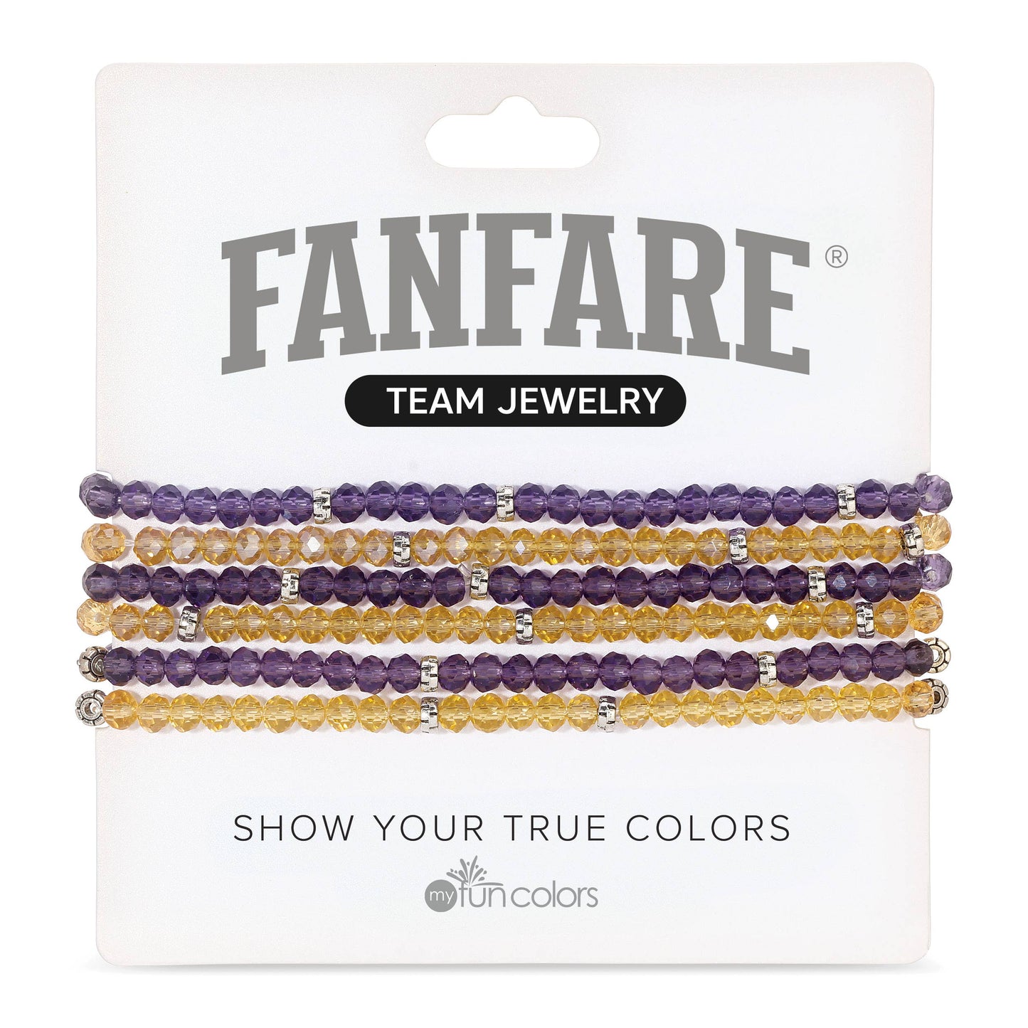 Fanfare Team Colors | Mini Crystal Stretch Bracelet 6pc Set