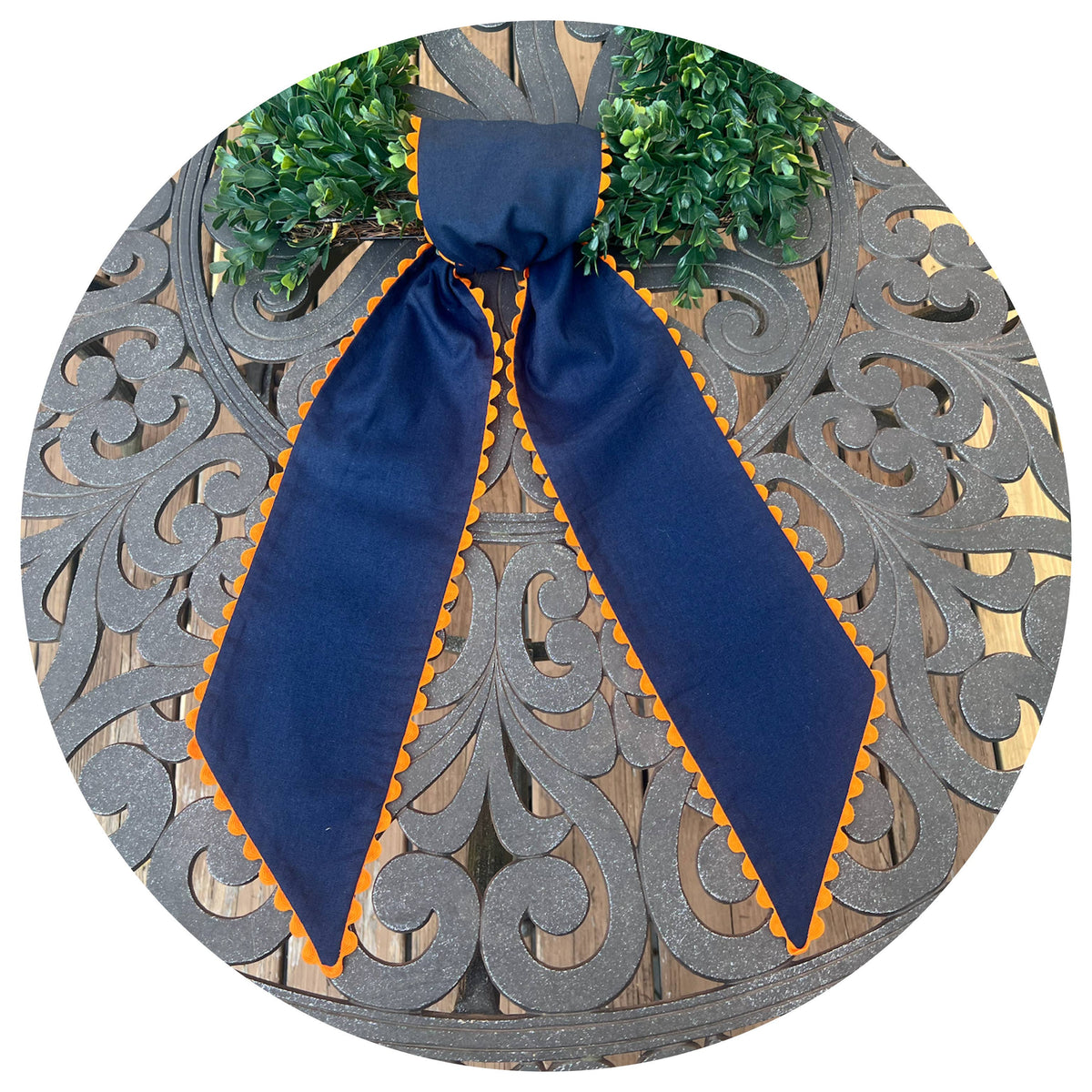 Custom Linen Sashes with Trim 
