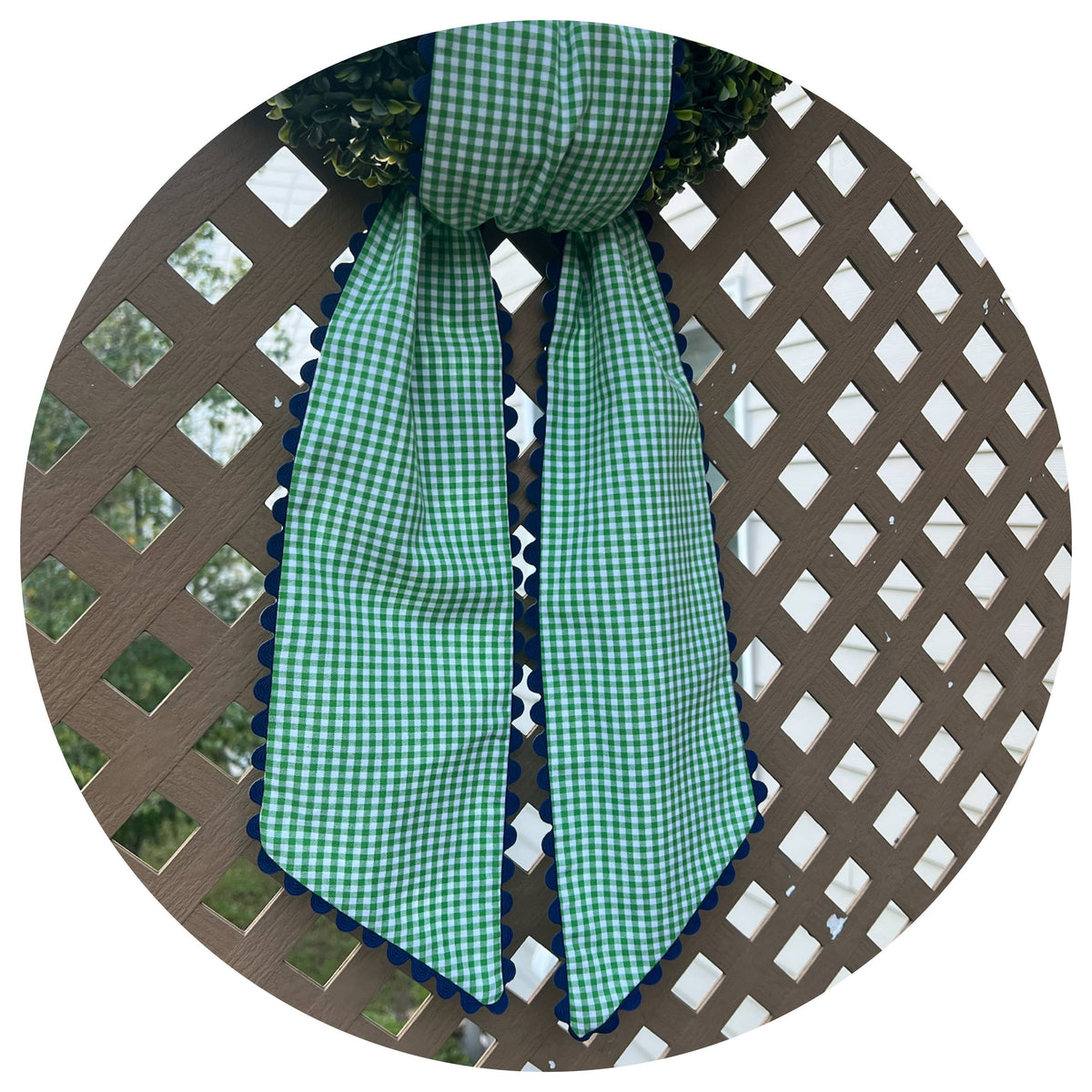 Custom Gingham Sashes with Trim