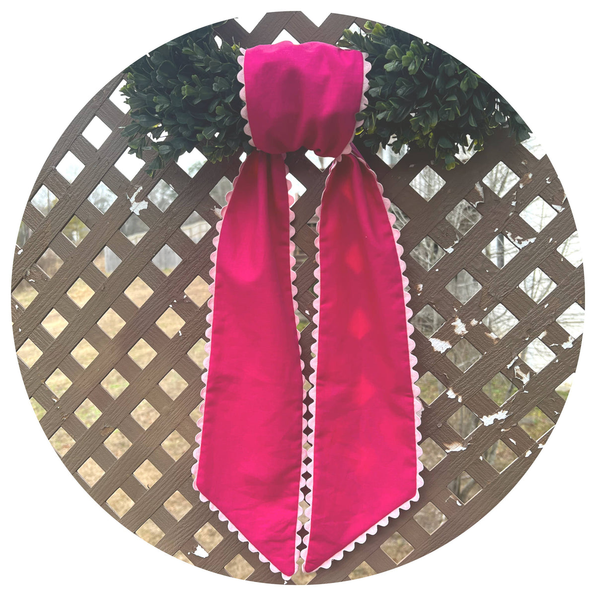 Custom Linen Sashes with Trim 