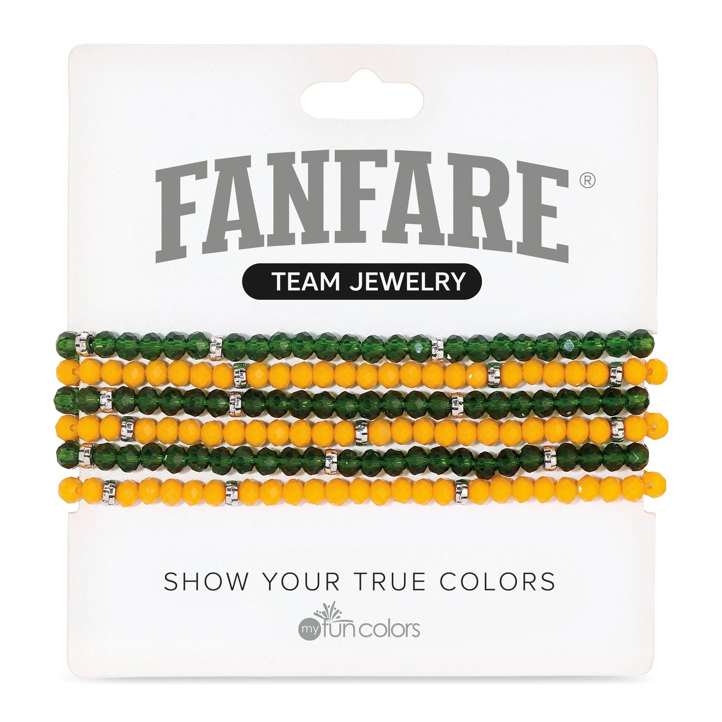 Fanfare Team Colors | Mini Crystal Stretch Bracelet 6pc Set