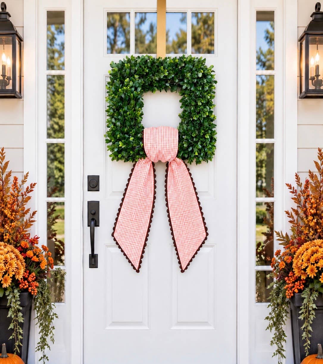 Custom Gingham Sashes with Trim