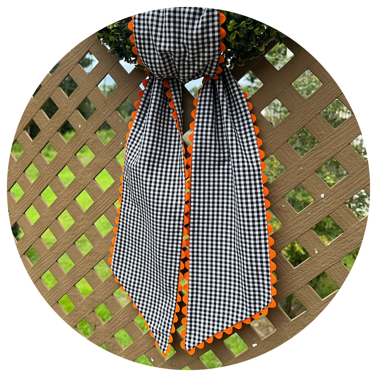 Custom Gingham Sashes with Trim