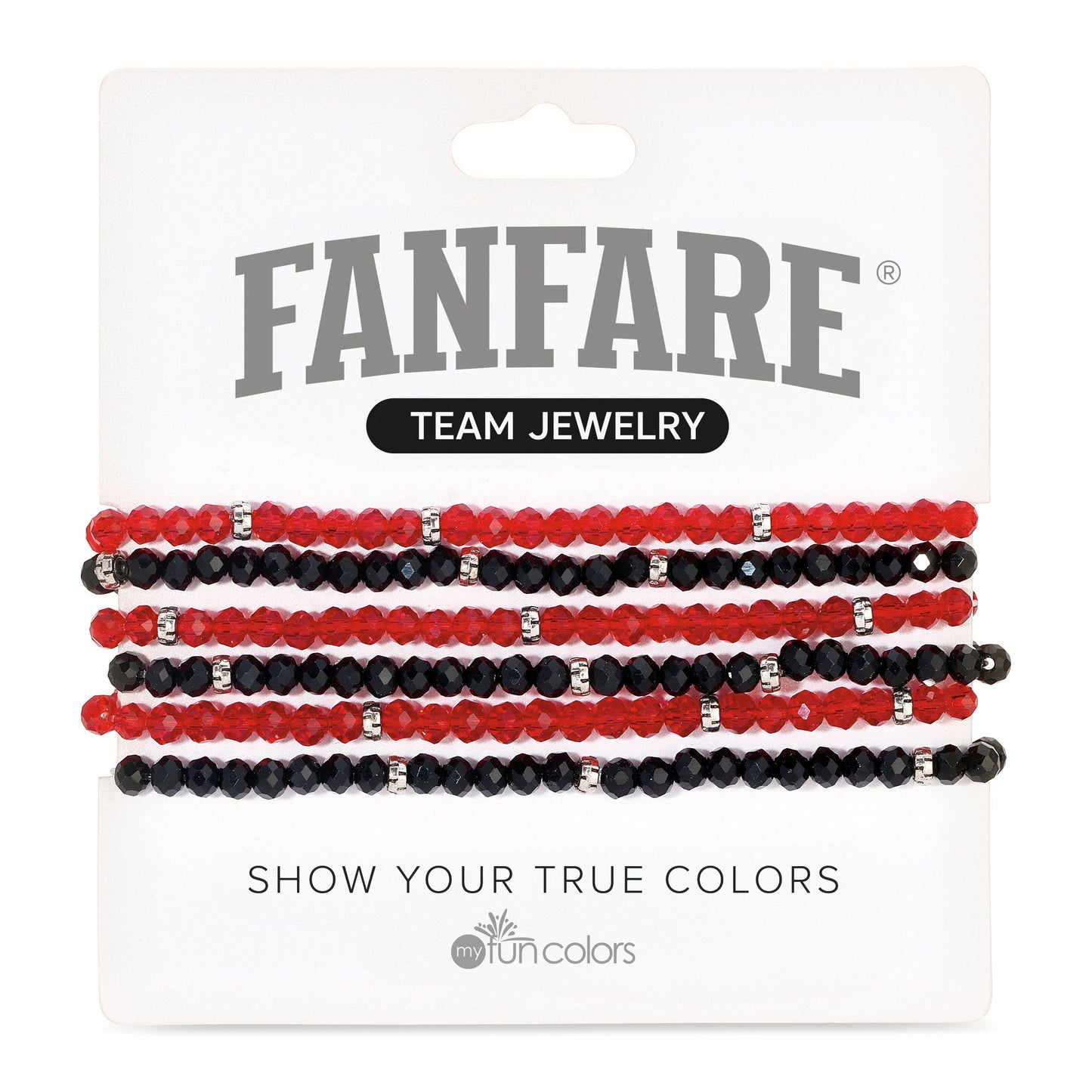 Fanfare Team Colors | Mini Crystal Stretch Bracelet 6pc Set