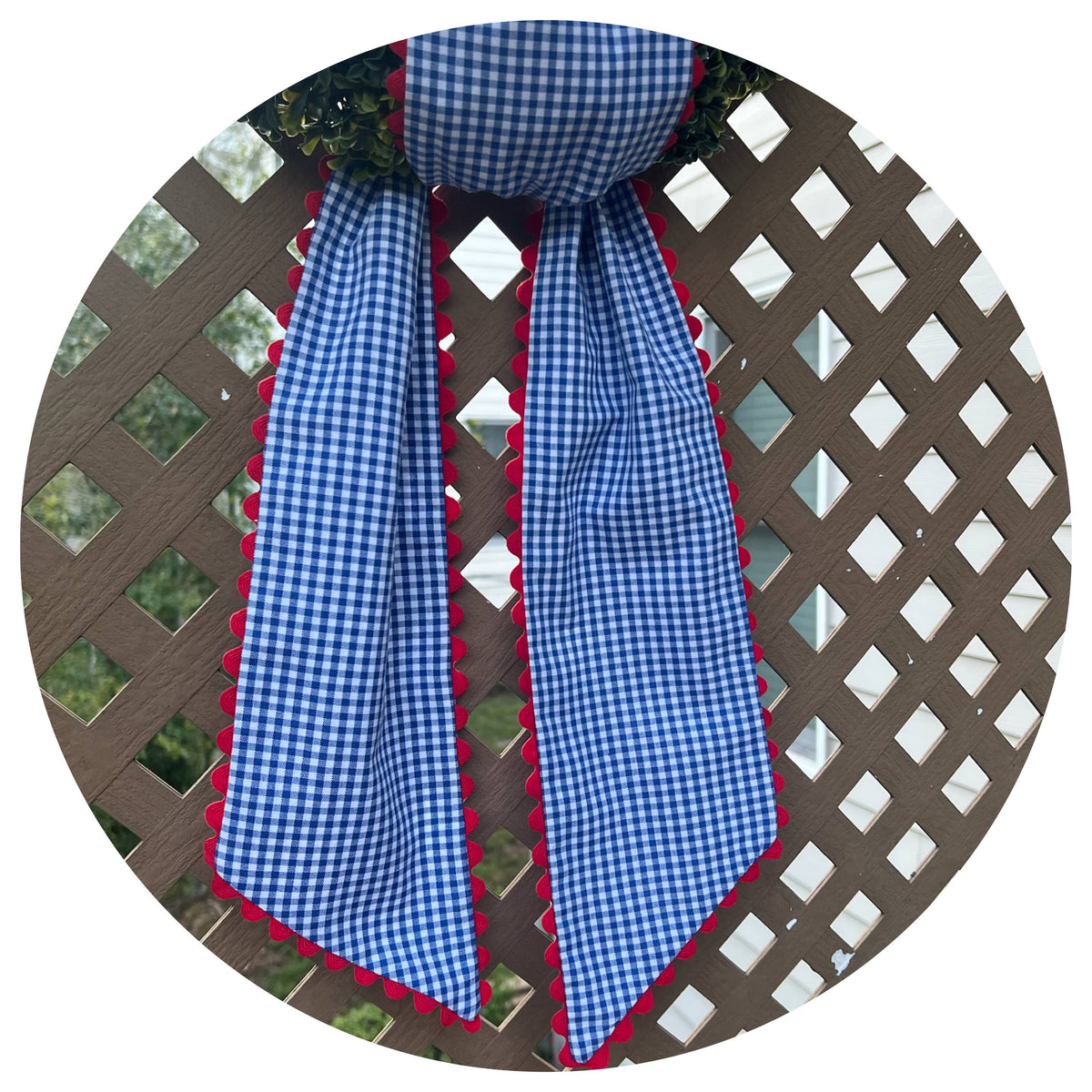 Custom Gingham Sashes with Trim