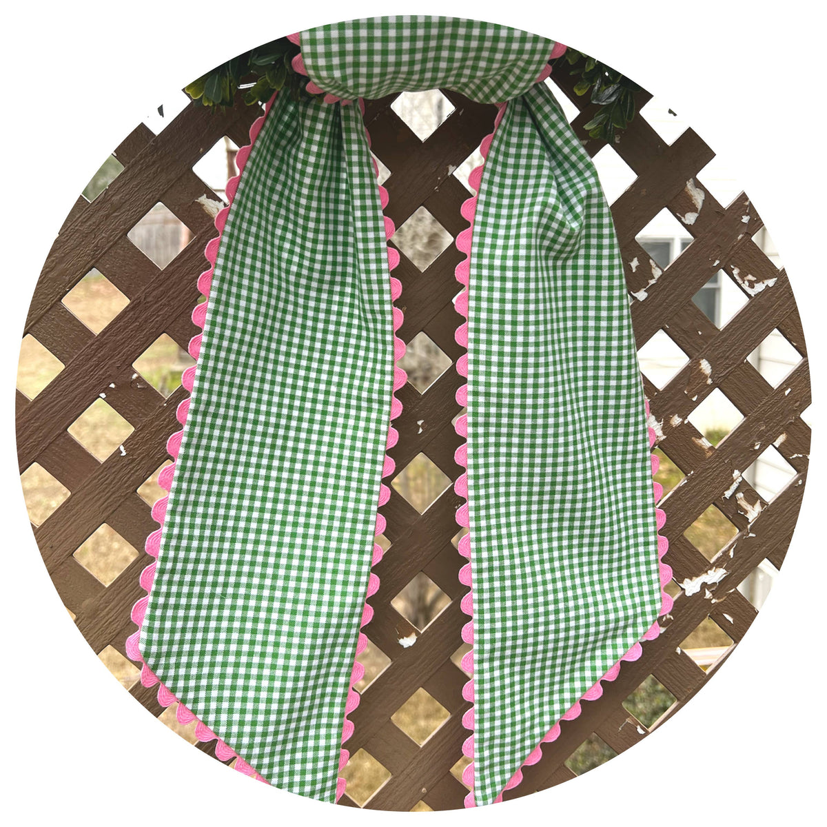 Custom Gingham Sashes with Trim