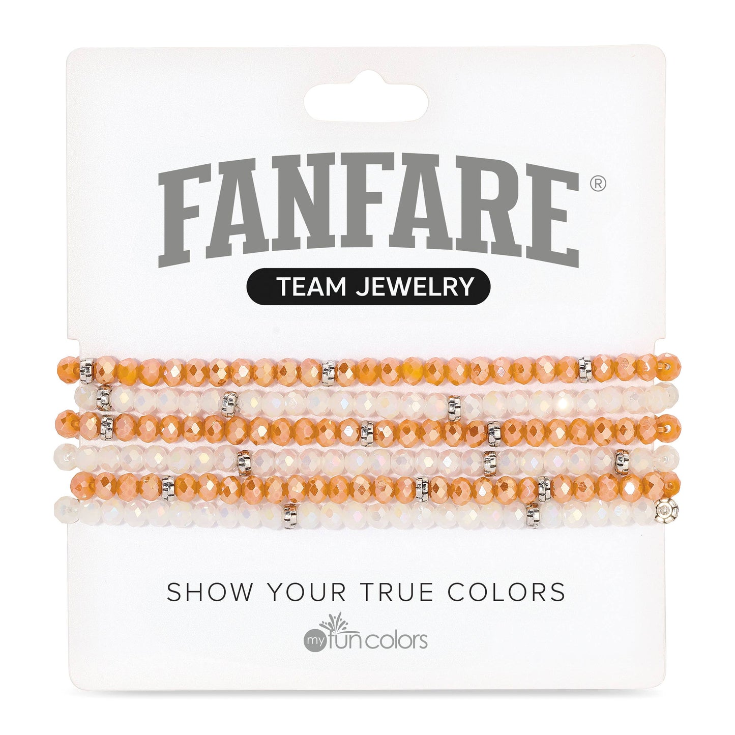 Fanfare Team Colors | Mini Crystal Stretch Bracelet 6pc Set
