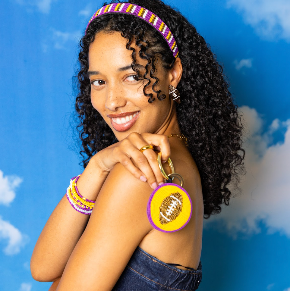 Bracelet Stack Game Day Purple + Gold Wholesale
