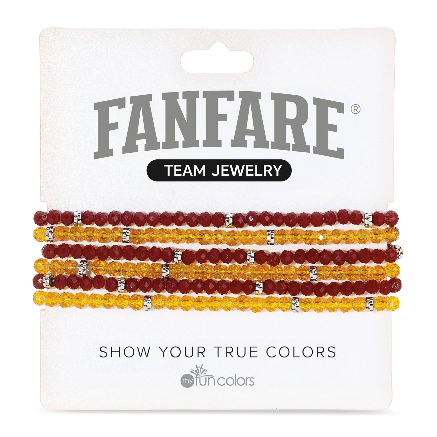Fanfare Team Colors | Mini Crystal Stretch Bracelet 6pc Set