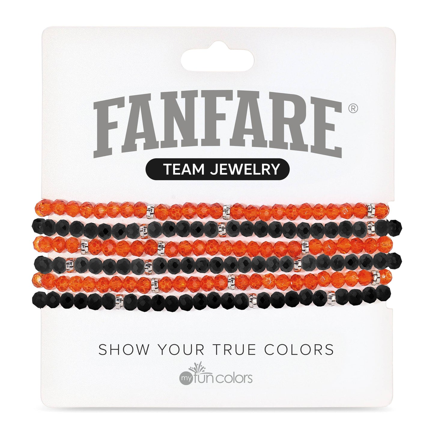 Fanfare Team Colors | Mini Crystal Stretch Bracelet 6pc Set