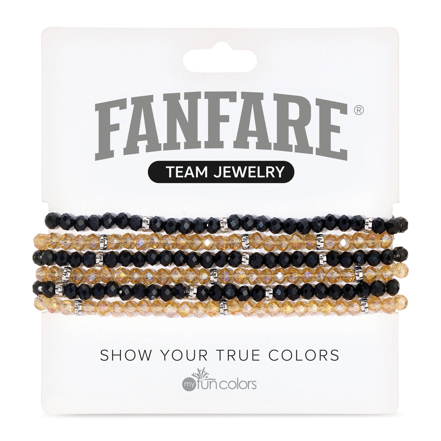 Fanfare Team Colors | Mini Crystal Stretch Bracelet 6pc Set