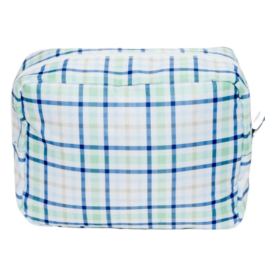 Nylon Everything Bag - Navy & Green Plaid