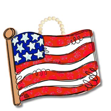 DK Large Flag Door Hanger