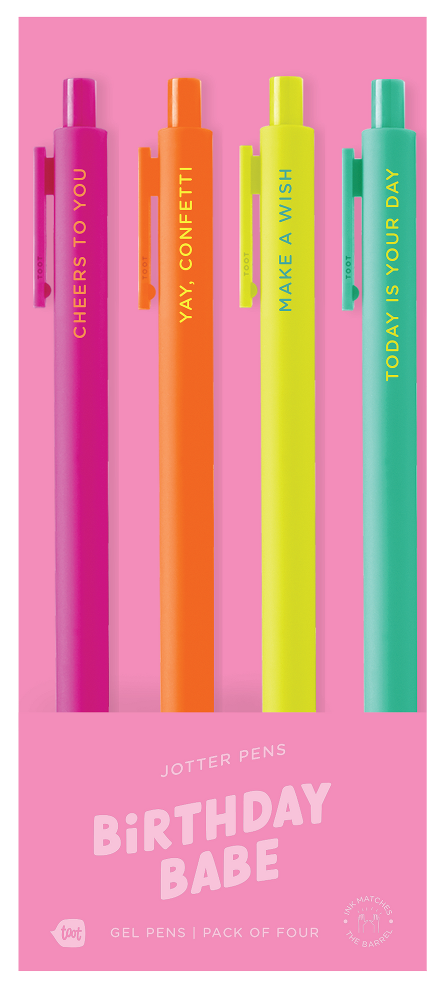 Birthday Babe -Pen Set of 4